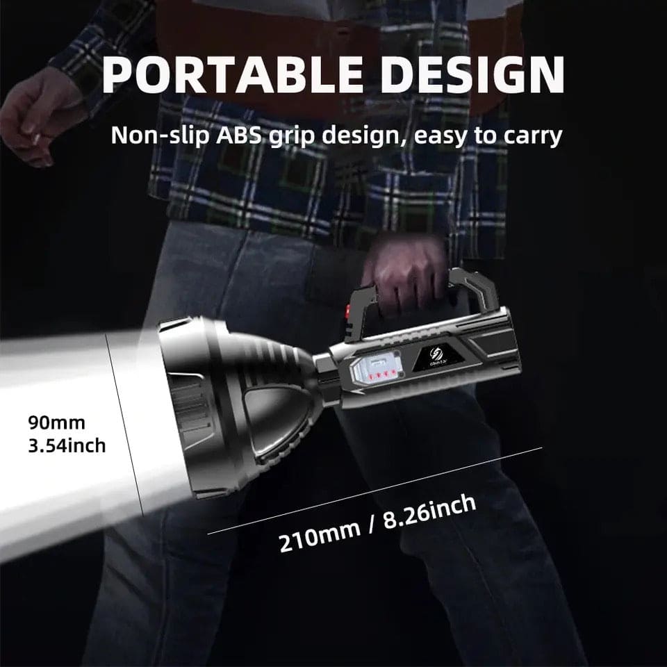 Portable Search Light, Big Beam Long Range Flashlight, Lantern Outdoor Patrol Flashlight, USB Rechargeable Waterproof Torch, Mountable Bracket Handheld Searchlight, 3 Modes Handheld Spotlight, Hiking Camping Emergency Lamps Portable Search Light, Big Beam Long Range Flashlight, Lantern Outdoor Patrol Flashlight, USB Rechargeable Waterproof Torch, Mountable Bracket Handheld Searchlight, 3 Modes Handheld Spotlight, Hiking Camping Emergency Lamps